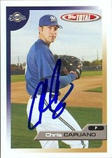 Chris Capuano autographed Baseball Card Milwaukee Brewers 2005 Topps Total #392