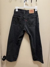 LEVIS Boys Size 8M BLACK Jeans 28x23 550 Relaxed Fit