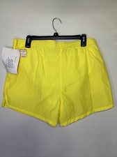 Vintage Swim Shorts Neon Yellow Size Large NOS Saturdays Generation Brief Lined