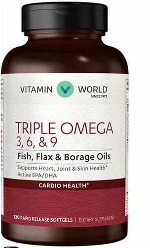 Vitamin World Triple Omega 3-6-9, Fish, Flax and Borage Oils, Active EPA DHA  191069185200 | eBay