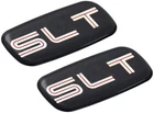 2x SLT Cab Emblem 3D Badge Nameplate Roof Pillar For 95-07 Yukon Silver Red
