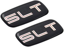 2x Slt Cab Emblem 3d Badge Nameplate Roof Pillar For 95-07 Yukon Silver Red