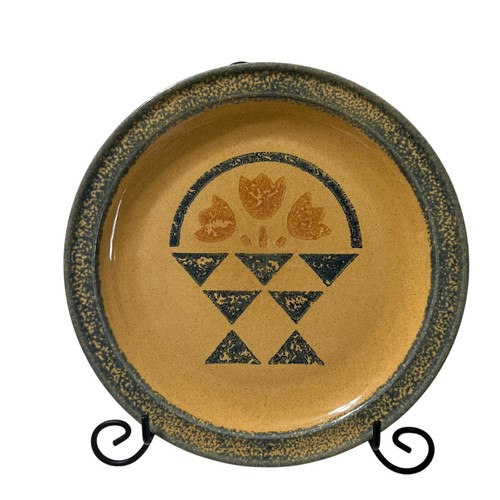 4 Pfaltzgraff Stoneware 10" Dinner Plate America Folk Art Museum MAFA USA Vtg - Picture 2 of 10