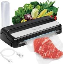 Vacuum Sealer Machine for Dry/Moist Mode with Build-in Cutter&Storage