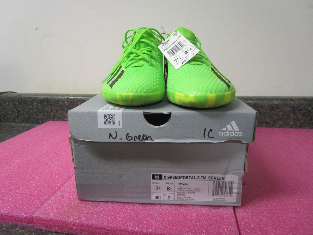 New Adidas X IN GW8464 Soccer Shoes Solar Green Size 