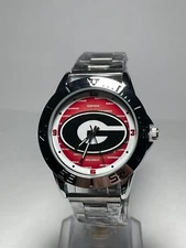 Georgia Bulldogs NCAA Team Logo Men's Stainless-Steel Silver Watch NEW