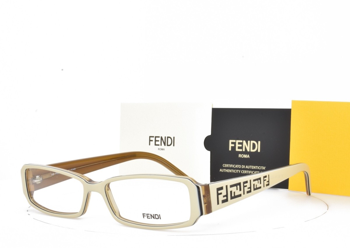 FENDI Eyeglasses Cream Beige Ivory Brown 53-14-140 664 275