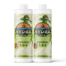 HydraGrow A and B Grow Nutrients Set of 1L/32oz Fertilizer for Hydroponics