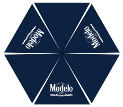 NEW MODELO CERVEZA BEER BLUE PATIO MARKET UMBRELLA WOOD POST UV RESIST