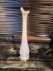 Vintage Fenton Pink Pearl Opalescent Swung Bud Vase Iridescent