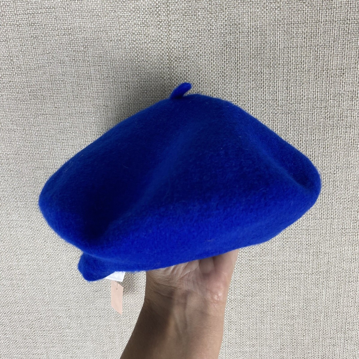 Beret Hat Womens One Size Wool Felt Blue Parisian Autumn Academia
