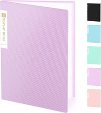Binder with Plastic Sleeves 30 Pocket 60 Page Display Book 8.5x11 Art Portfolio