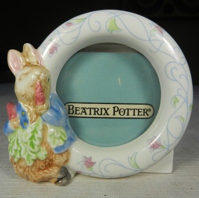 Vintage 1988 Schmidt PETER RABBIT 3D Ceramic Beatrix Potter Picture Frame NWOT