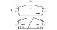 Magneti Marelli Bremsbelagsatz, Scheibenbremse Hinterachse U.A. FüR Buick