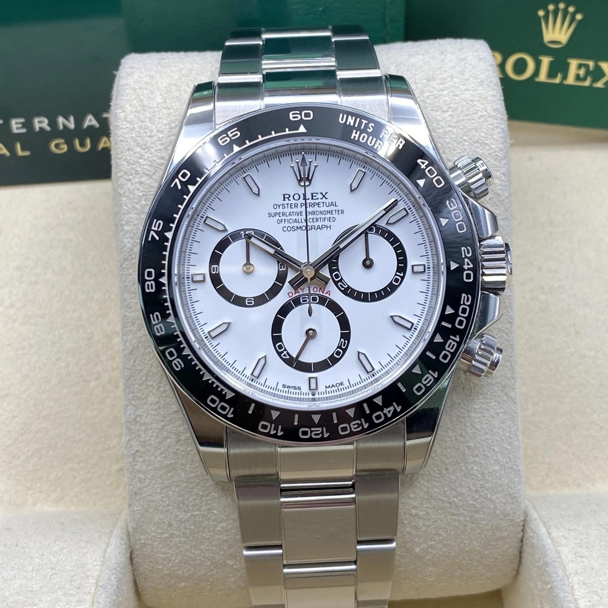 Rolex Daytona Panda 126500LN Steel Ceramic White Dial Automatic