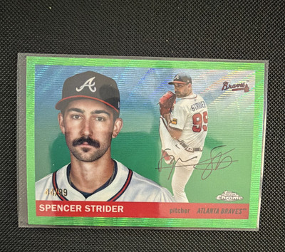 Topps 2025 Topps Chrome Spencer Strider #148 Atlanta Braves Serial 44/99