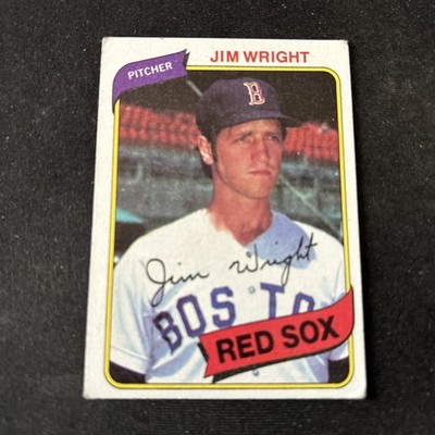 1980 TOPPS BASEBALL CARD #524 JIM WRIGHT BOSTON RED SOX VG FREE SHIPPING!