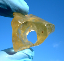 Libyan Desert Glass Meteorite Tektite impact specimen( 155 crt)Natural Hole Gem