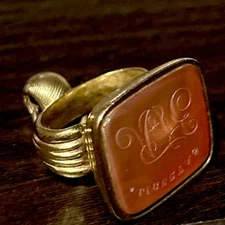 Victorian Pinchbeck Georgian Carnelian Intaglio LIBERTAS Fob ~ See Discounts