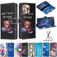 Luxury Patterned Flip Wallet Case for iPhone 17 Pro Max 16 15 14 Plus 13 12 Pro