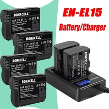 2X EN-EL15 Battery /Charger For Nikon D7000 D7100 D7200 D800 D800E D810 D750 V1