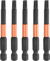 "5 StüCk T25 Torx Bit Schraubendreher Bit Set 65Mm Lang 1/4\" Magnetisch Sechskant"