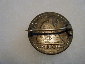 1853 Seated Liberty Quarter Love Token Lot # 7