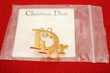 Spilla Christian Dior - logo Dior - placcata oro
