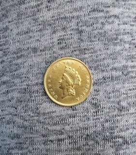 1855 US Gold $1 Dollar Type 2 Indian Princess Small Head Pre 33 Coin