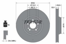 2x TEXTAR Bremsscheiben Vorne passend f&uuml;r MERCEDES-BENZ GLE (W167) 354mm