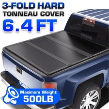 Hard Tri-fold Tonneau Cover Fits 2009-2025 Dodge Ram 1500 2500 3500 6.4ft
