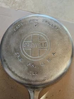 Vintage Griswold No 7 Chrome Nickel Plated 701A Cast Iron Skillet Frying Pan