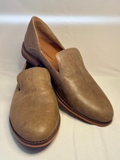 Lucky Brand Leather Loafers Flats Tan Brown Slip On Womens 8M