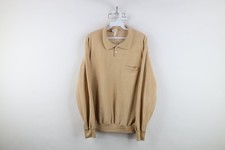 Vintage 70s Streetwear Mens Medium Blank Velvet Velour Pullover Polo Shirt USA
