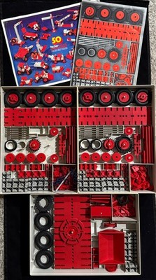 Vintage 1970 s Fisher Technik Kit With Manual RARE ! 3 Sets Mostly Complete