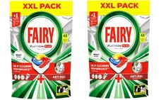 Image of 2 X   48 Fairy Platinum Plus All In One Dishwasher Tablets XXL Pack