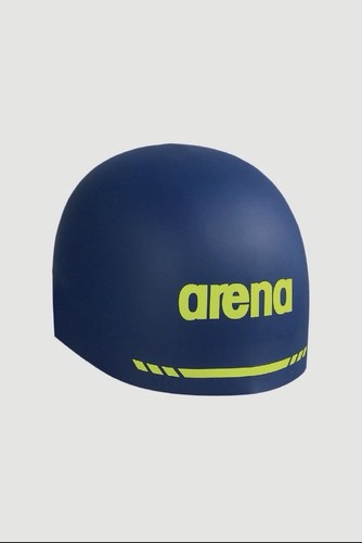 Arena Swim Cap Aqua Force 3D Soft Competitive Race Navy/Green