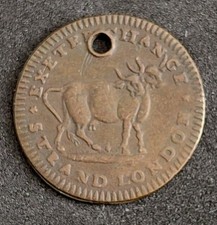 Great Britain 1790's Middlesex London Token - Pidcock's Exhibition 2 Headed Cow