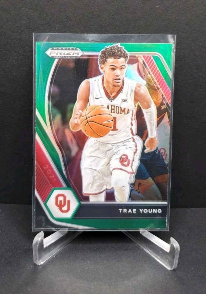 2021 Panini Prizm Draft Picks #78 Trae Young Green Prizm 