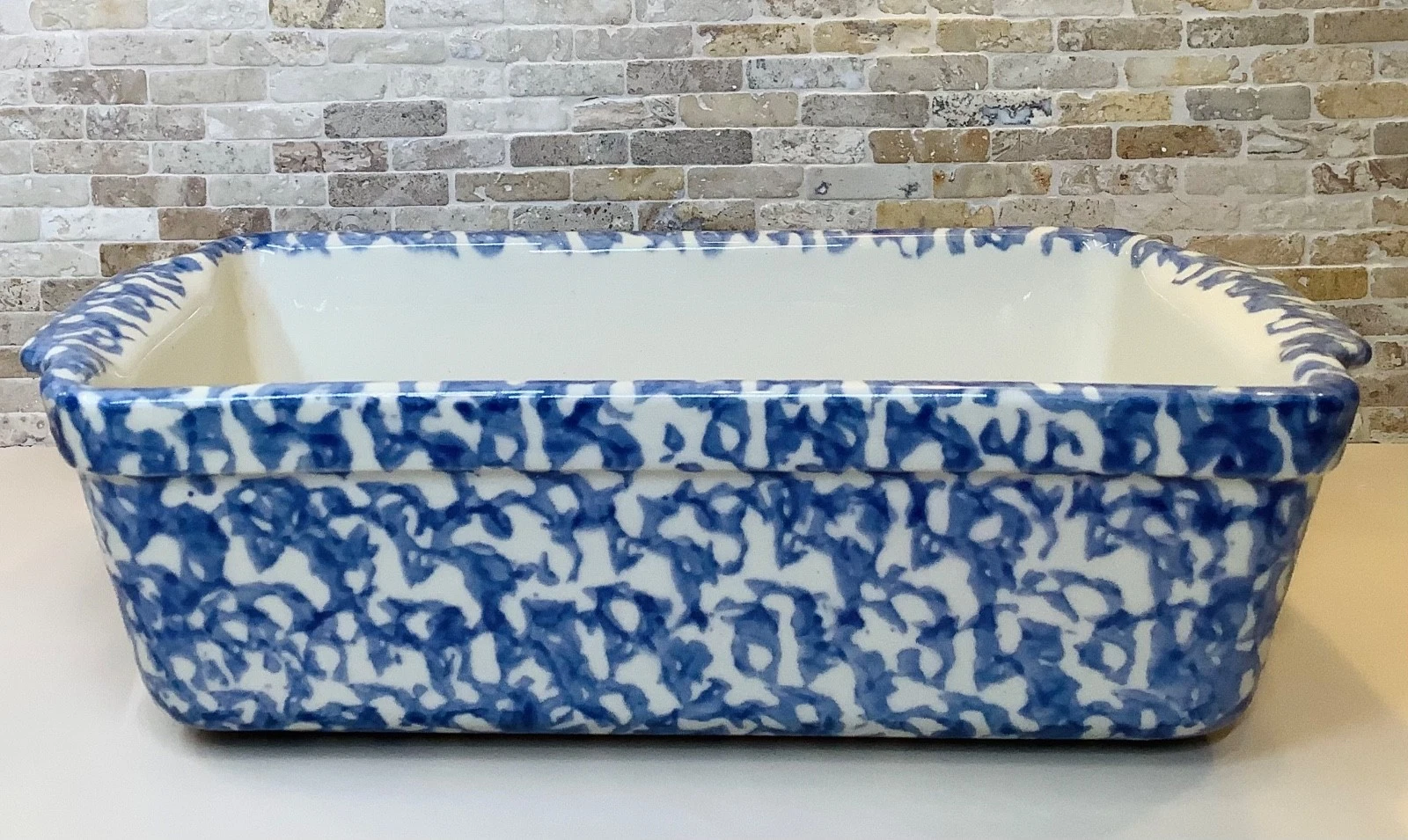 NEW Blue Spongeware Large Loaf Pan Gerald Henn Workshop Pottery Roseville, OH
Opens in a new window 