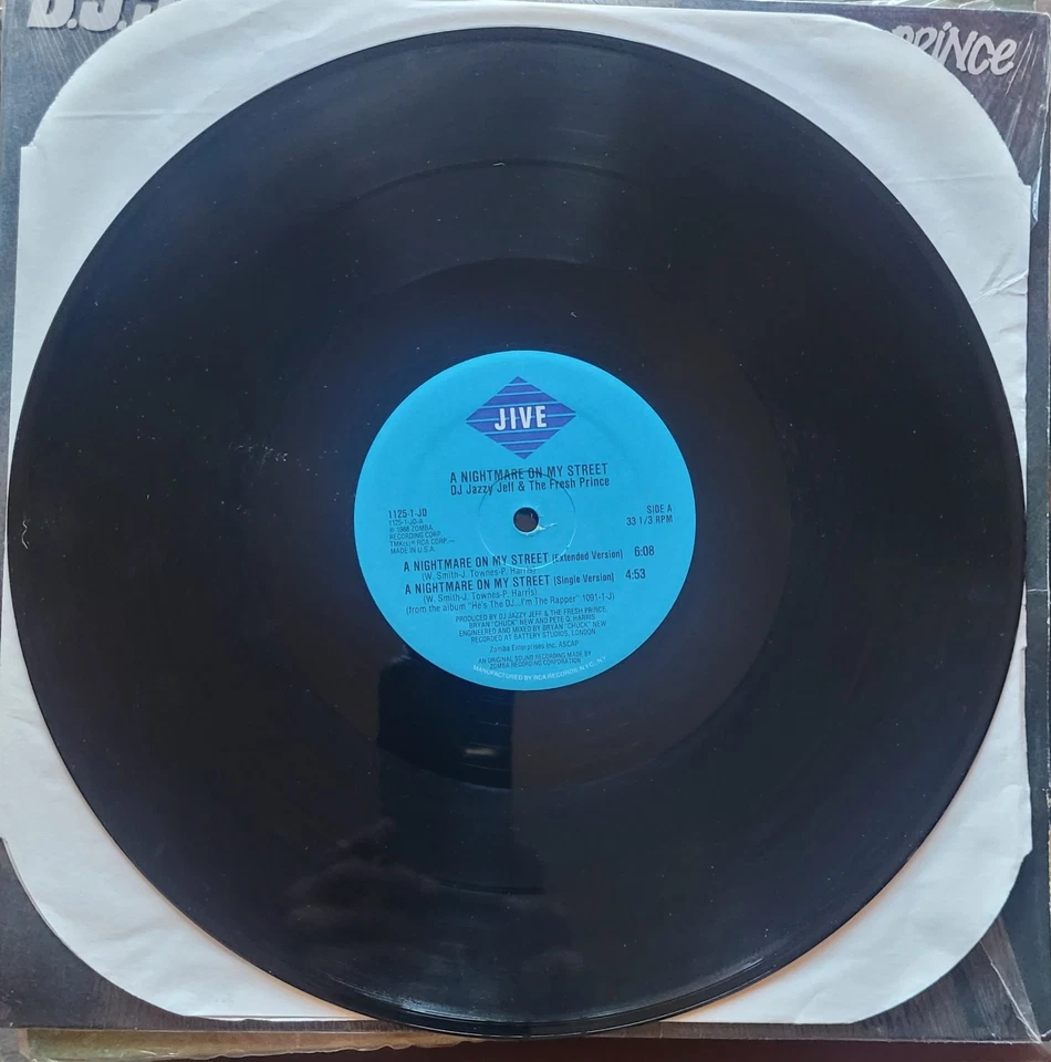 DJ JAZZY JEFF THE FRESH PRINCE A NIGHTMARE ON MY STREET 7" 45 PIC SLEEVE PICTURE Foto 4 de 4