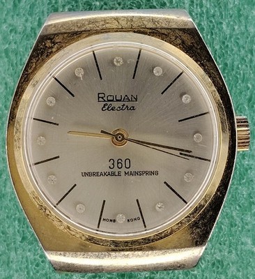 lot C2381 Mens Rouan Manual Wind Fancy Face Vintage Watch Parts