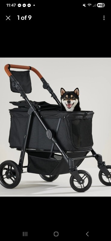 Medium Dog Stroller for Large Dogs, pet Stroller for Medium Dogs Up to 66lbs,...
