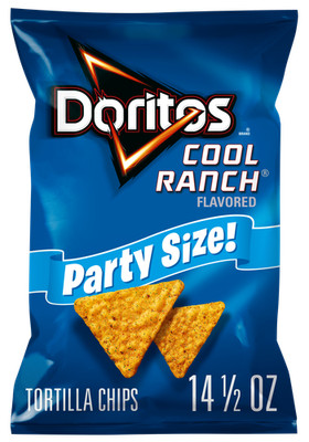 Cool Ranch Flavored Tortilla Chips, Party Size, 14.05 Oz Bag