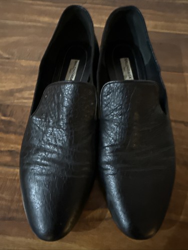 Balenciaga Loafers Black leather With studded heel. Size EU42 Preowned