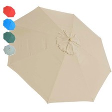13FT Umbrella Replacement Canopy Cover 8 Ribs Outdoor Market Beach Patio Top Opt