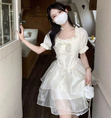 Preppy Sweet Girls Princess A-Line Dress Japanese Cute Summer Party School  Dress | eBay