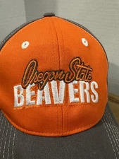 OREGON STATE BEAVERS SPORTSMAN HAT GRAY & ORANGE EMBROIDERED adjustable