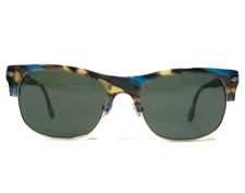 Persol Sunglasses 3034-S 973/31 Blue Havana Clubmasters with Green G-15 Lenses