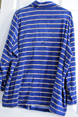Chaqueta Quacker Factory 3X Terciopelo Dorado Azul Ligero con Cremallera Completa Brillante - Imagen 6 de 6